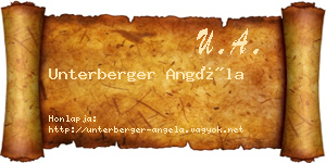 Unterberger Angéla névjegykártya